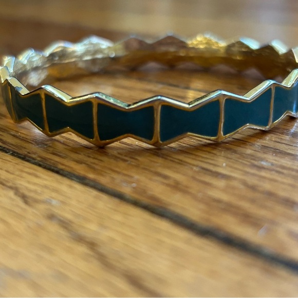 Lanvin Gold Tone Enamel Zig Zag Bracelet - Picture 2 of 8